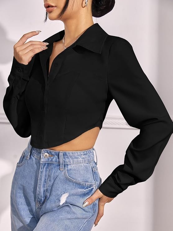 GRECIILOOKS Shirt for Women | Women Shirt | Long Shirt for Women | Shirt Tops for Women | Oversized Shirt for Women - Image 3