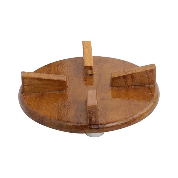 ROSTON hotpot Stand for Kitchen Round Table Ring Set, Hot Pot Stand, Trivet, Set of 3 ntural Teak Wood for Kitchen Dinning Table - Image 2