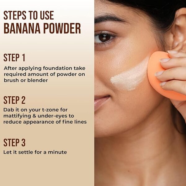 Insight Banana Loose Powder |Make Up Setting Powder |Provides Long-lasting Coverage |Reduces Shine|Loose Powder(Banana Powder) - Image 3