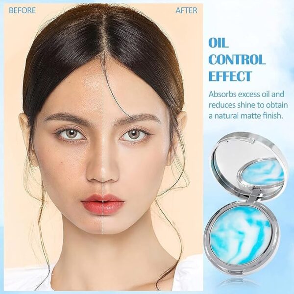 CANDYBELLA Oil Control Gel Compact Powder for Women - Mattifying Formula for Long-lasting Shine Control, Poreless Skin - Best Oil Control Makeup for Oily Skin, Minimize Pores, and Achieve a Matte Finish - Image 5