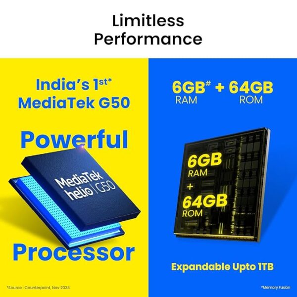 Tecno POP 9 (Startrail Black, 3GB+64GB) |India's 1st Mediatek G50 | IP54 Rated | IR Remote | Dual Speaker with DTS | 36 Month Lag Free Fluency | 15W Fast Charging Support | 5000 mAh Battery - Image 3