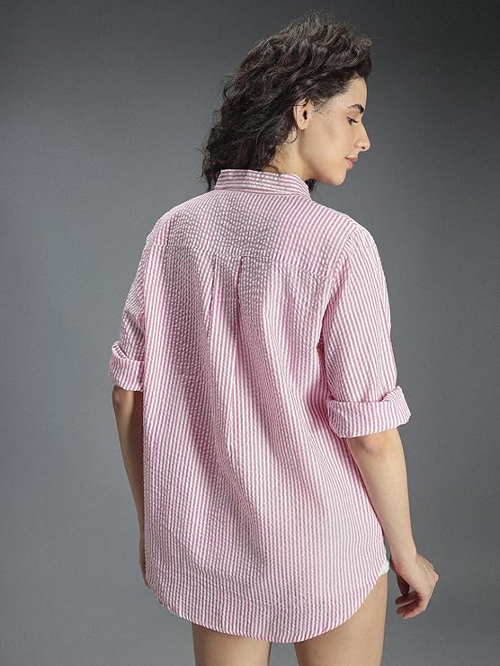 High Star Women's Oversized Fit Shirt (HSWSHS2423_MC2_Multicolor_2 - Image 6