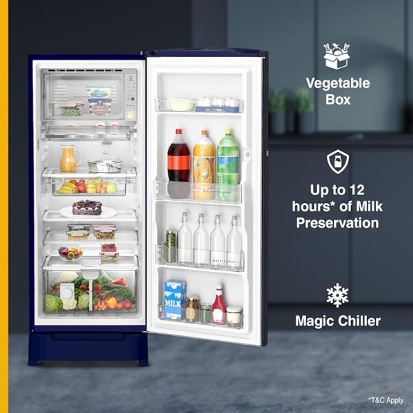 Whirlpool 236 L 5 Star Frost Free Inverter Direct-Cool Single Door Refrigerator (Auto Defrost, 5 Star Rated, 260 IMPRO PLUS ROY 5S INV BLUE BREEZE-Z) - Image 4
