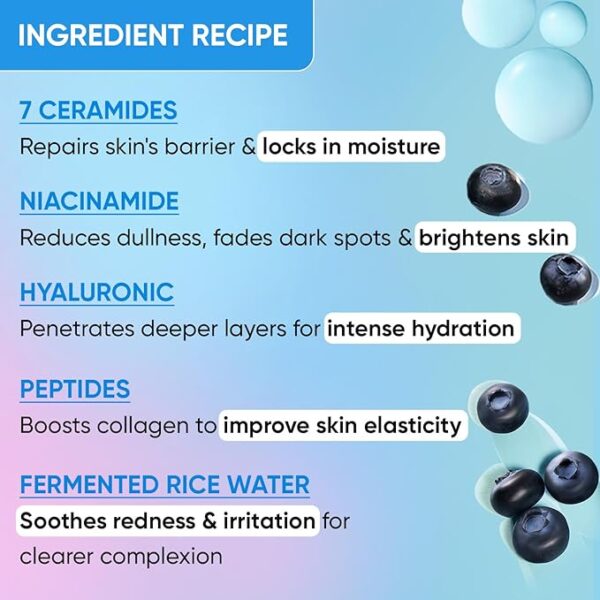 Dot & Key Blueberry Hydrate 12% Barrier Boost Serum with 7 Ceramides | Niacinamide & Hyaluronic Acid, Reduces Dark Spots, Brightens Skin, Provides Intense Hydration & Repairs Skin Barrier | 30ml - Image 5