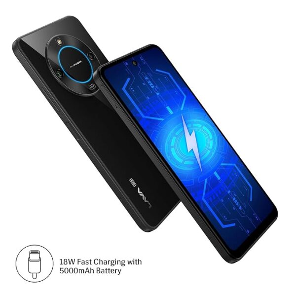 Lava Blaze 2 5G (Glass Black, 6GB RAM, 128GB Storage)| Stunning Ring Light| 50 MP AI Camera |5000 mAh Battery| Upto 12 GB Expandable RAM - Image 4
