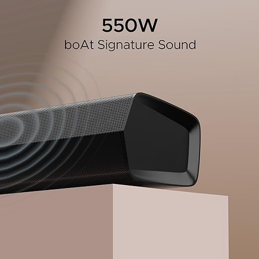 boAt Aavante Bar Azure Pro, 550 W Sound, 5.1CH with Wireless Rear Satellite Speakers, EQ Modes, BTv5.4,Multiple Ports, Master Remote, Bluetooth Sound Bar, Home Theatre Soundbar Speaker (Premium Black) - Image 2