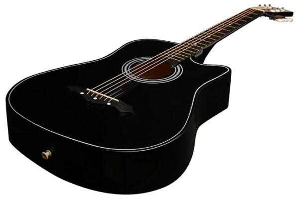 Juârez Acoustic Guitar Kit, 38 Inch Cutaway, 038C with Bag, Strings, Pick and Strap, Black - Image 3