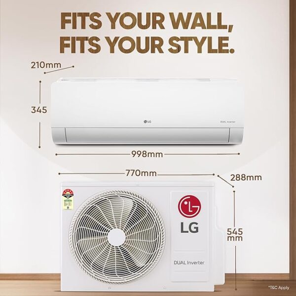 LG 1.5 Ton 5 Star DUAL Inverter Split AC (Copper, AI Convertible 6-in-1, VIRAAT Mode, Faster Cooling & Energy Saving, 4 Way Swing, HD Filter with Anti-Virus Protection, US-Q19YNZE, White) - Image 5