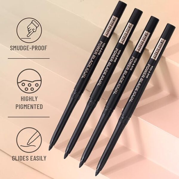 Swiss Beauty You & Eye Power Black Kajal | Waterproof & Smudge-Proof | 24 Hour Stay | Matte Finish Black Kajal | 0.30gm - Image 3