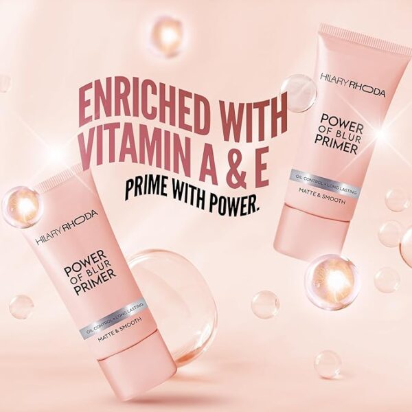 Hilary Rhoda Power of Blur Primer | Lightweight & Silicone-Based | Matte Finish & Oil-Control | Infused with Vitamin A & E | Water-Proof & Smoothening Primer - 30ml - Image 3