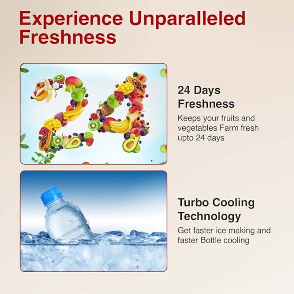 Godrej 234 L 3 Star 24 Advanced Capillary Technology Direct Cool Single Door Door Refrigerator With Base Drawer (RD EDGEPRO 240C TDF MN WN, Marine Wine) - Image 4