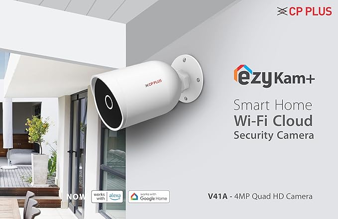 CP PLUS 4 MP Wi-Fi PT Home Security Smart Camera| with 128 GB Memory | 360˚ with Pan & Tilt | Two Way Talk | Cloud Monitoring | Motion Detect | Night Vision |SD Card| Alexa & OK Google - CP-V41A - Image 3