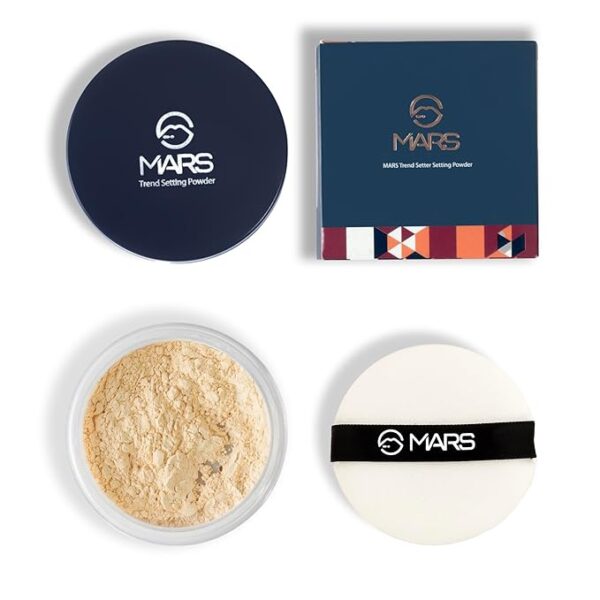 MARS Trend Setting Matte Loose Powder For All Skin Types | Lightweight & Long Lasting | Ultra Fine Setting Powder For All Skin Types For Face Makeup (8.0 Gm) 02-Banana, Yellow