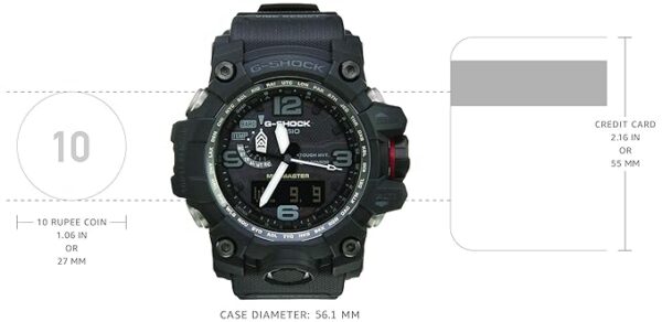 Casio G-Shock Analog-Digital Grey Dial Men's Watch - GWG-1000-1A1DR (G843) - Image 4