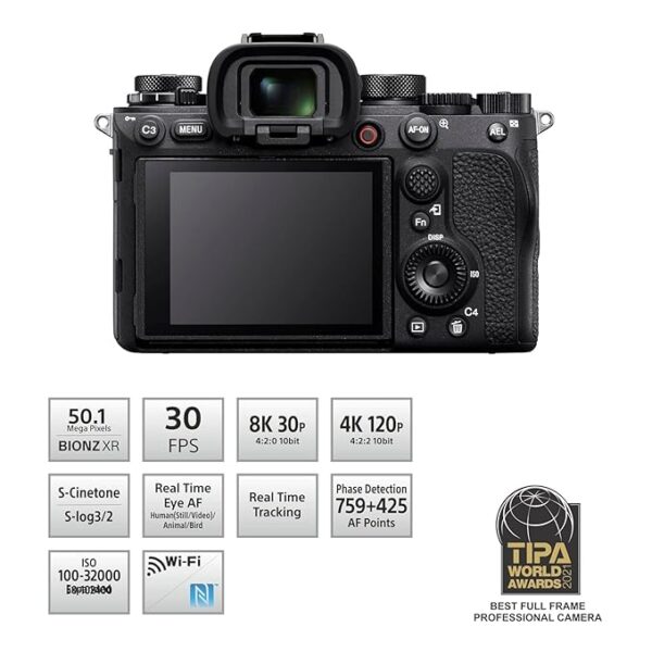 Sony Alpha 1 Full-Frame Camera | 30 FPS | 50.1 MP | 8K 30P, 4K 120P | Real-time Eye AF, Real time Tracking – Black - Image 2