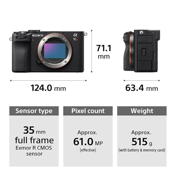 Sony Alpha ILCE-7CR Full-Frame Interchangeable-Lens Mirrorless Camera (Body Only) | Made for Creators | 61.0 MP | Artificial Intelligence Based Autofocus | 4K 60p Recording - Silver - Image 3