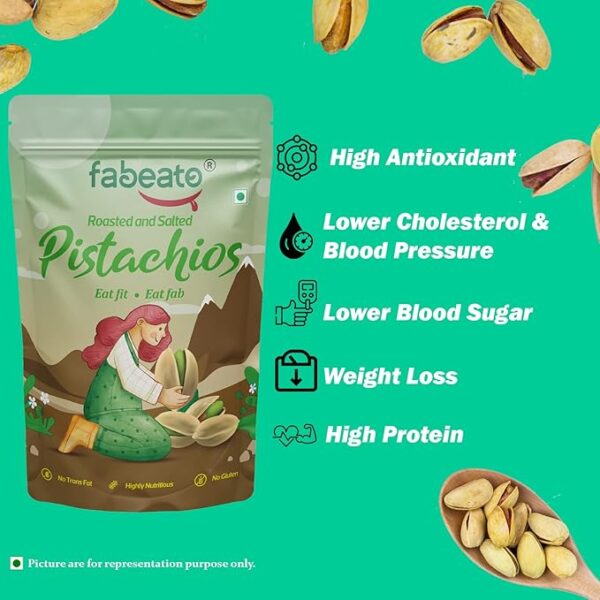 Fabeato Dry Fruits & Nuts Combo (200g x 5) Almonds,Cashews,Pistachios,Walnut Kernels,Seedless Black Raisins - Image 2