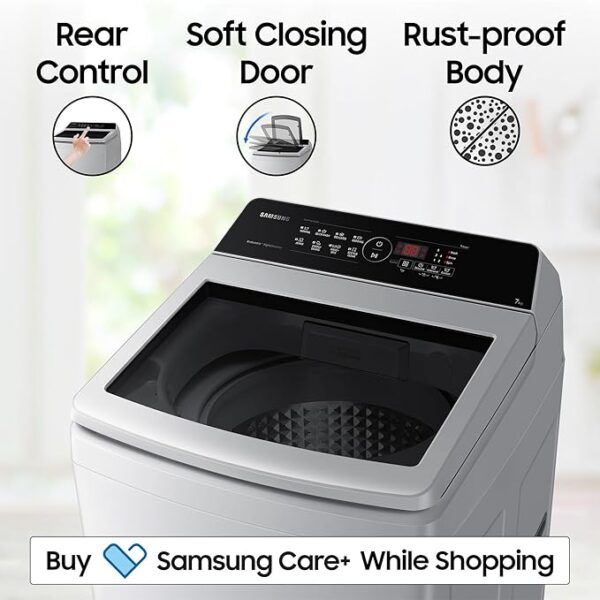 Samsung 7 kg, Eco Bubble Techn, Digital Inverter Motor, Soft Closing Door, Fully-Automatic Top Load Washing Machine (WA70BG4441YYTL, Lavender Gray) - Image 6