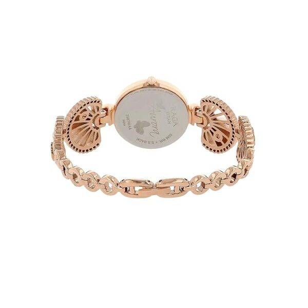 Titan Raga Aurora Mother Of Pearl Dial Women Analog Watch With Metal Strap-Ns2567Wm01, Band Color:Rose Gold - Image 5