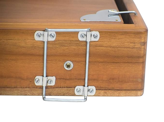 Shrutibox Handmade 13-Key Shrutibox - Natural Teak Wood One Octave Multi-Fold Bellow All wood Shrutibox - Image 6