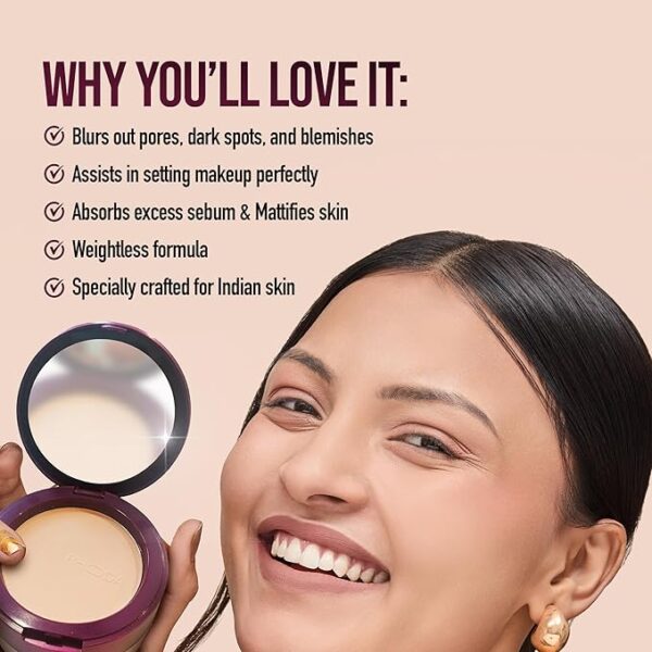 Hilary Rhoda The Setting Duo Compact & Loose Powder | 2-in-1 Compact & Loose Powder | | Matte Finish | Blends Effortlessly | Oil Control Compact | 32g (Natural | Shade 02) - Image 4