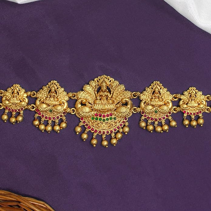 Nagneshi Art Gold-Plated Lakshmi Vaddanam Waist Belt for Women | Traditional Bridal Temple Kamarband Jewelry 16000 - Image 4