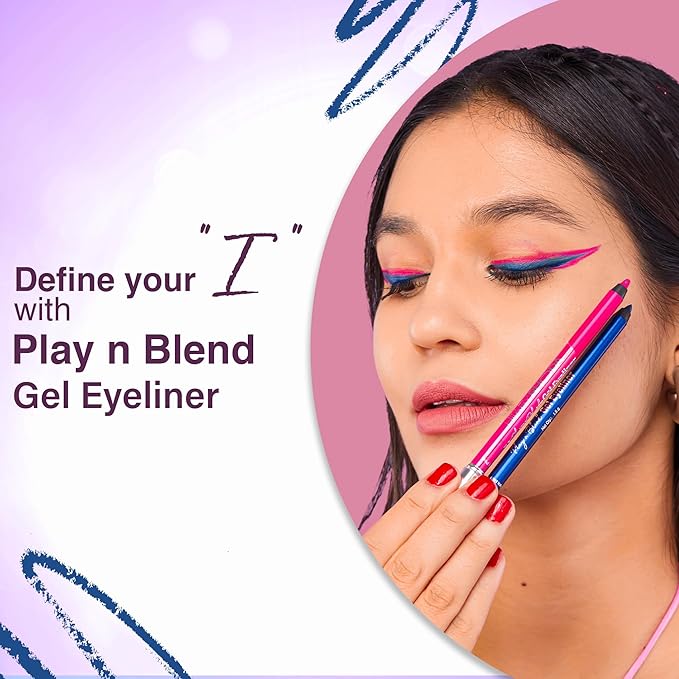 Hilary Rhoda Play n Blend Gel Eyeliner | One Stroke Application | Highly Pigmented | Matte & Shimmer Finish | 2 in 1 Smudger + Eyeliner | Butter Smooth Texture | 1.5g - (Turquoise Ocean | Shade 09) - Image 3