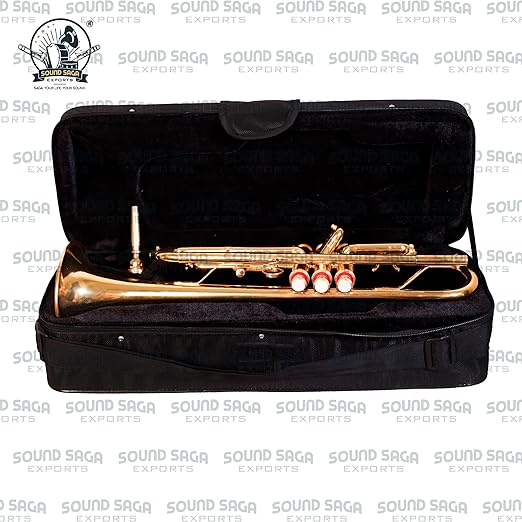 SOUND SAGA® Special Design Bb Trumpet for Marching Concert Band, Premium Sound Quality & Pitch, With All Accessories, Including Mouthpiece & Case. (GOLD) - Image 5