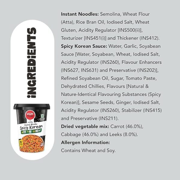 VEEBA Instant Cup Noodles Masala|Chowmein|Manchurian|Kung Pao + Spicy Korean (Made with no Palm Oil|no Maida|no Added MSG (Pack of 5, 462.5 gram) - Image 5