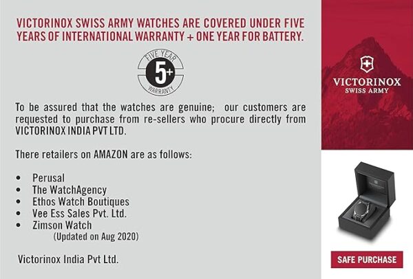 Victorinox Maverick Analogue Men's Stainless Steel Watch(Green Dial Mens Standard Colored Strap)-241693 - Image 5
