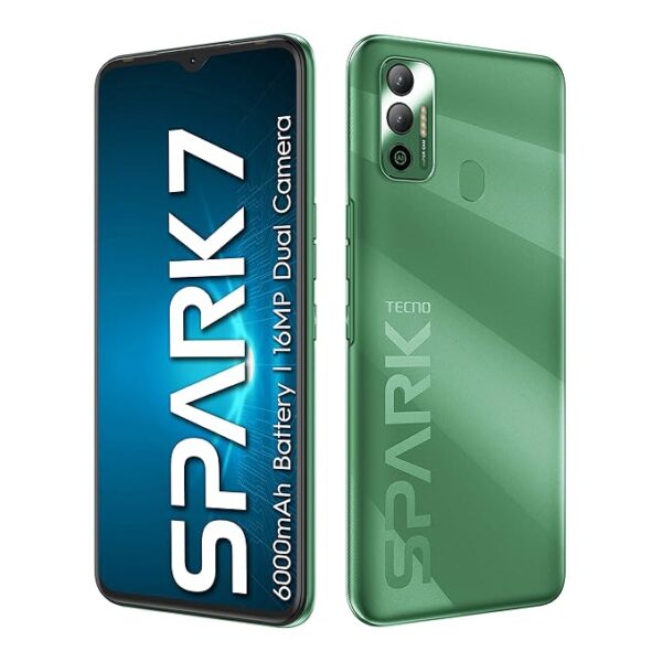 TECNO Spark 7 (Spruce Green, 2GB RAM, 32 GB Storage) - 6000mAh Battery|16 MP Dual Camera| 6.52” Dot Notch Display| Octa Core Processor - Image 3
