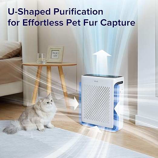 LEVOIT Air Purifiers for Home Large Room Bedroom Up to 1110 Ft² with Air Quality and Light Sensors, Smart WiFi, Washable Filters, HEPA Filter Captures Pet Hair, Allergies, Dust, Smoke, Vital 100S - Image 3