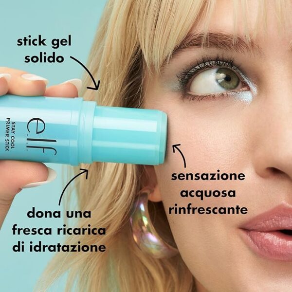e.l.f. Stay Cool Primer Stick, Hydrating Gel Primer Preps Skin For Makeup, Imparts A Cooling Feel, Infused With Aloe Water, Vegan & Cruelty-Free - Image 3