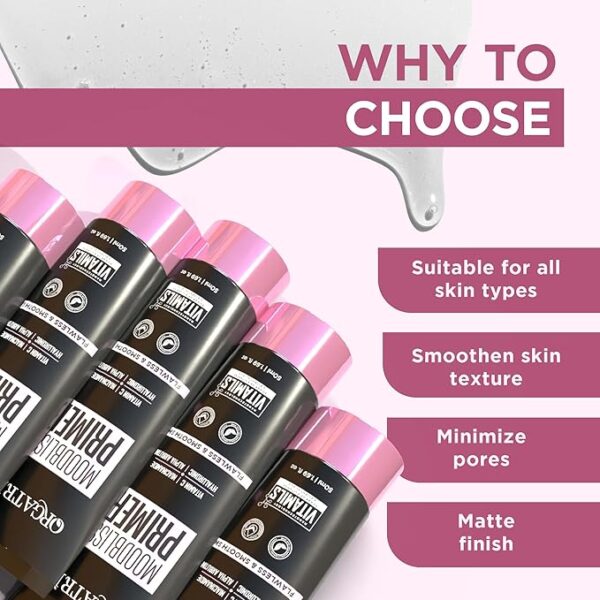 Orgatre MoodBliss Face Primer 50ml | Pores & Fine Lines Minimizer | Non-Greasy and Oil-Free | Long-Lasting Matte Finish for All Skin Types - Image 3