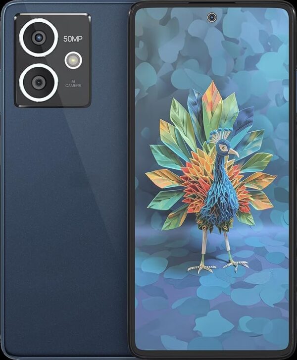HMD Crest 5G (Midnight Blue, 6GB RAM, 128GB Storage) | 6.7” FHD+ OLED Display | 50MP + 50MP Camera | MediaTek Dimensity 7200 Processor | 5000mAh Battery | 33W Fast Charging | Upto 12GB RAM Expansion