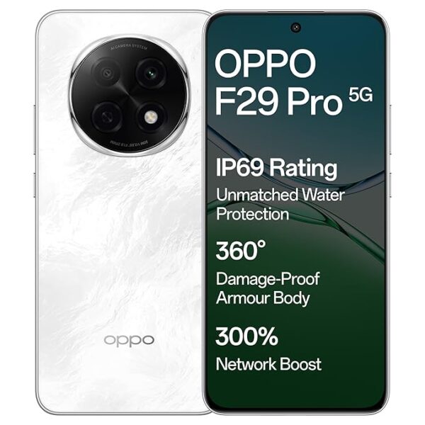 OPPO F29 Pro 5G (Marble White, 8GB RAM, 256GB Storage) with No Cost EMI/Additional Exchange Offers