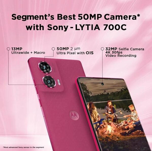 Motorola Edge 50 Fusion 5G (Hot Pink, 12GB RAM, 256GB Storage) - Image 3