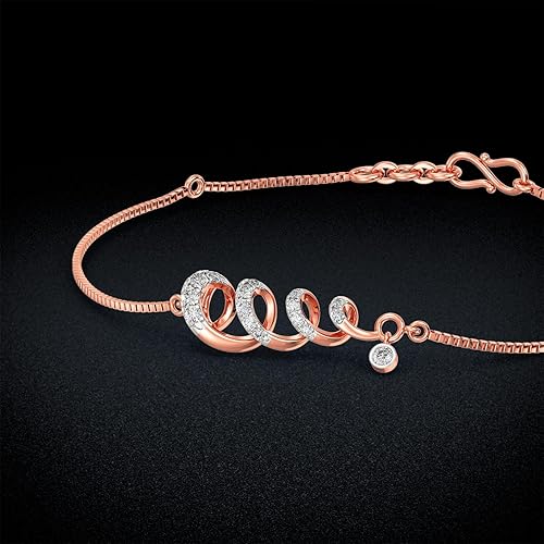 Joyalukkas 18k (750) Purity VS Clarity & IJ Coloured Spiral Essence Bracelet For Women - Image 5