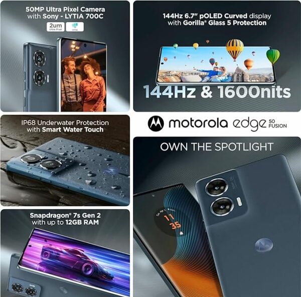 Motorola Edge 50 Fusion 5G (Forest Blue, 12GB RAM, 256GB Storage) - Image 2