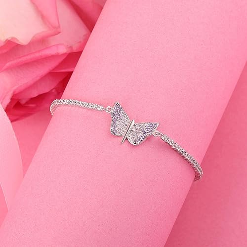 Ornate Jewels 925 Silver American Diamond Adjustable Bracelet for Women | Gifts for Womens and Girls| With Certificate of Authenticity and 925 Stamp | Life-time Warranty* - Image 2