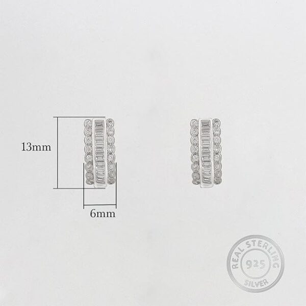 GIVA 925 Silver Zircon Charm Stud Earrings | Gifts for Girlfriend, Gifts for Women and Girls | With Certificate of Authenticity and 925 Stamp | 6 Month Warranty* - Image 4