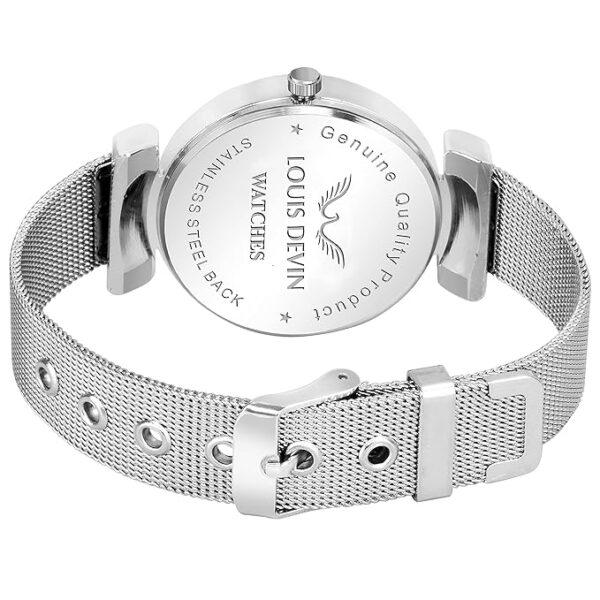 LOUIS DEVIN Women's Analog Wrist Watch with Stainless Steel Chain | LD-L157 - Image 3