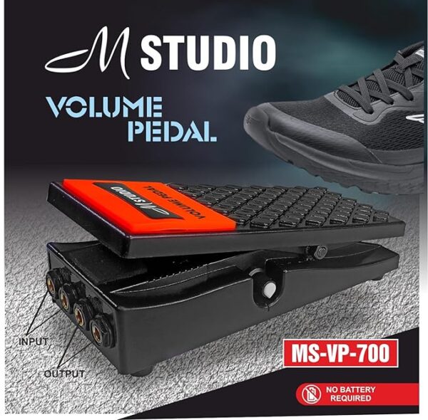M-STUDIO MS-VP-700 STEREO VOLUME PEDAL FOR ALL MUSICAL INSTRUMENTS KEYBOARDS & OCTAPAD,NO BATTERY REQUIRED, ADVANCED POTENTIOMETER. - Image 2