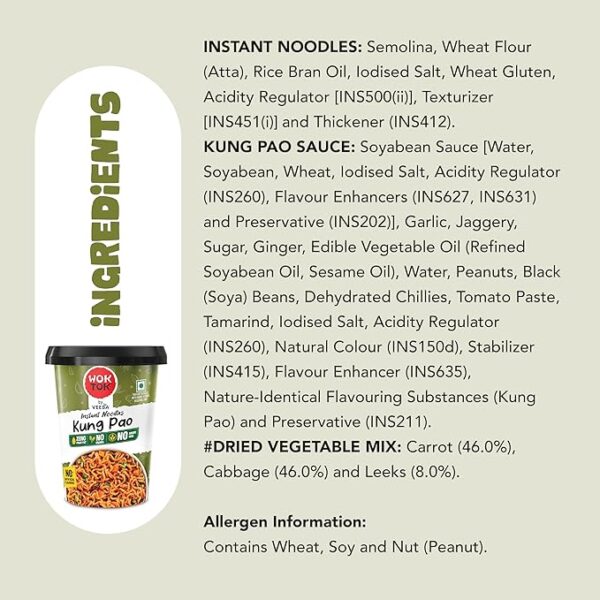VEEBA Instant Cup Noodles Masala| Manchurian| Kung Pao| Made with no Palm Oil| no Maida | no Added MSG 277.5 gram (Pack of 3) - Image 5