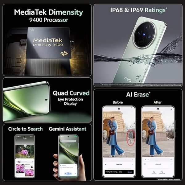 Vivo X200 5G (Natural Green, 12GB RAM, 256GB Storage) with No Cost EMI/Additional Exchange Offers - Image 6
