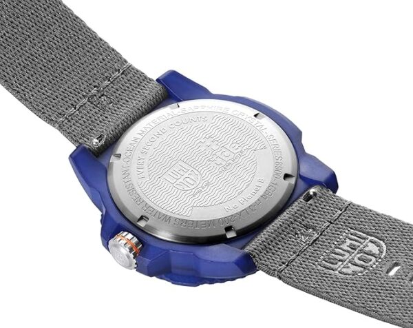Luminox Synthetic Sea Date Quartz Dial Color Grey Analogue Watch For Men - Xs.8902.Eco, Gray Band - Image 7