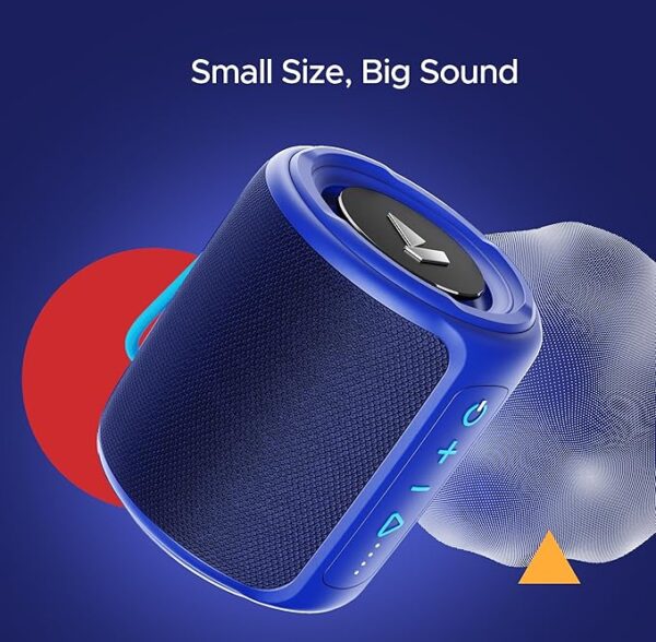 boAt Stone 352 Bluetooth Speaker with 10W RMS Stereo Sound, IPX7 Water Resistance, TWS Feature, Up to 12H Total Playtime, Multi-Compatibility Modes and Type-C Charging(Vibing Blue) - Image 3