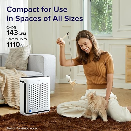 LEVOIT Air Purifiers for Home Large Room Bedroom Up to 1110 Ft² with Air Quality and Light Sensors, Smart WiFi, Washable Filters, HEPA Filter Captures Pet Hair, Allergies, Dust, Smoke, Vital 100S - Image 2