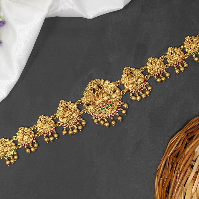 Nagneshi Art Gold-Plated Lakshmi Vaddanam Waist Belt for Women | Traditional Bridal Temple Kamarband Jewelry 16000 - Image 2