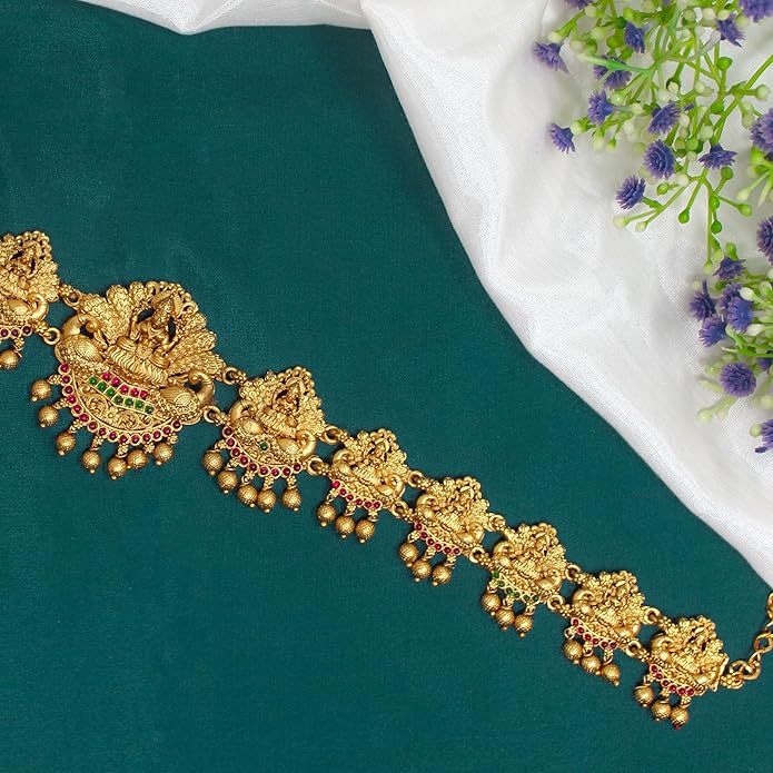 Nagneshi Art Gold-Plated Lakshmi Vaddanam Waist Belt for Women | Traditional Bridal Temple Kamarband Jewelry 16000 - Image 3